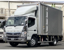 H28年 跳上パワーゲート アルミバン 床鉄板 ワイドロング サイド扉 内高225 車検付き デュオニック ふそうキャンター