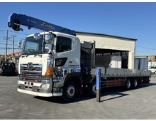 車検付き 低床4軸 タダノ4段クレーン ラジコン マニュアル7速 日野プロフィア リーフサス 積載12.6トン 