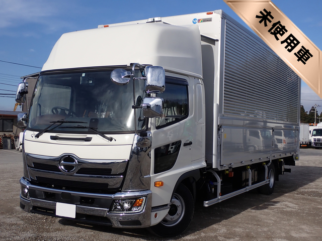 【すぐ乗れる未使用車】 R5年 現行型レンジャー ハイルーフ 6300ワイド アルミウイング リアエアサス 跳上パワーゲート 240馬力 積載2.25t キャブメッキパーツ 6MT 車検R7年1月迄