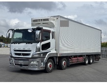 コルゲート仕様 低床4軸冷凍車 菱重直結式 スタンバイ ジョルダー4列 三菱ふそう 赤シャシ 積載12.3トン