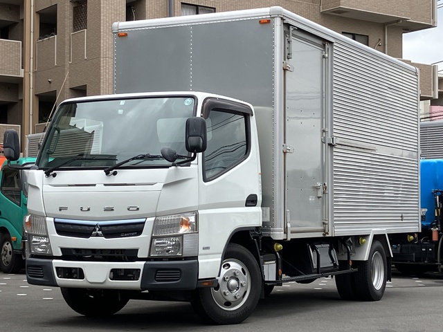 【R6年5月迄たっぷり検付付】 H29年/三菱キャンター アルミバン 標準L449㎝ キタムラ製 左側スライド扉付 走行距離224千㎞ シフト5速MT