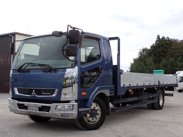 【車検令和5年12月迄】 H26年 ファイター 増増ﾄﾝ アルミブロック平ボディ 6700ワイド 40アオリ リアエアサス 6速マニュアル 積載8.1t 270馬力