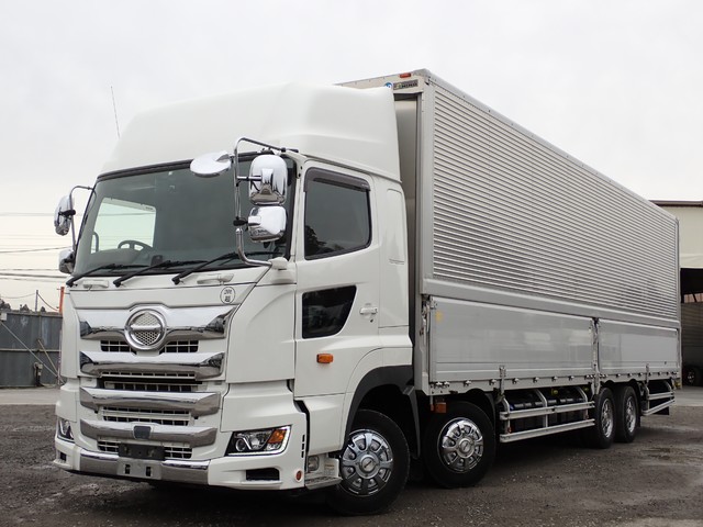 【近日入庫予定】 H30年 現行プロフィア 4軸低床 アルミウイング ハイルーフ プロシフト 走行40.5万㎞ 積載13.9ｔ メッキパーツ