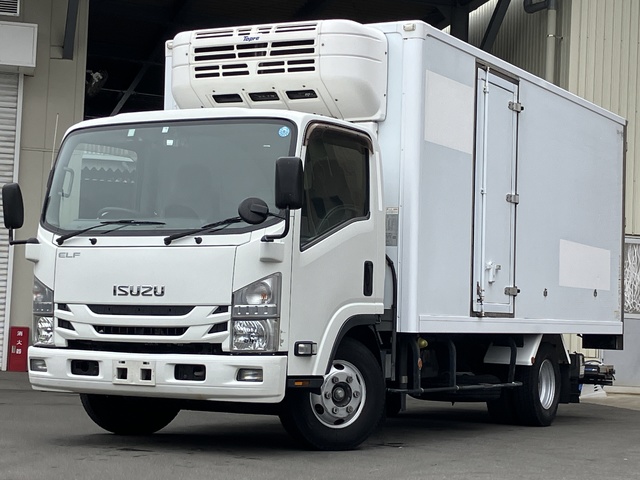 H28年/いすゞエルフ 超ロング 格納ゲート付冷凍バン 東プレ-30℃低温設定 ワイドL496㎝ 左側サイド扉付 積載3650㎏ 走行距離236千㎞ シフト6速MT