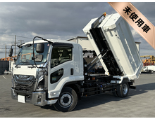 【未使用車】 R7年 現行型フォワード 増トン（積載8ｔ） 新明和製アームロール ツインホイスト コンテナ付き 6速マニュアル