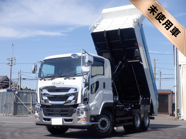 【未使用車】 R6年 ギガ 極東製 510土砂ダンプ 自動シート メッキパーツ 7MT 6×4 2デフ