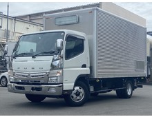 【外装良好車】 跳上パワーゲート付き アルミバン ワイドロング ふそうキャンター 積載2ｔ 5MT 車検付令和7年2月迄