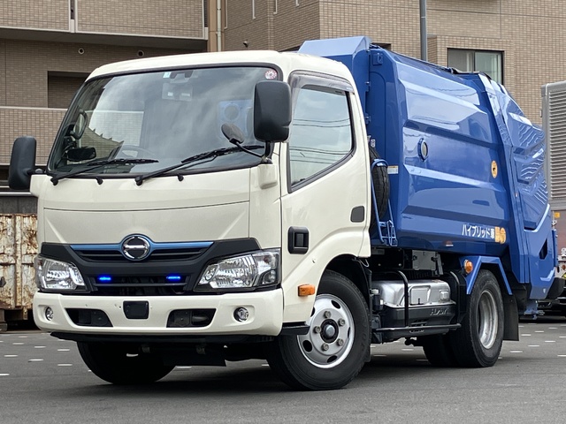 パッカー車（塵芥車） モリタエコノス製プレス式 4.2立米 汚水タンク付き プロシフト ハイブリッド