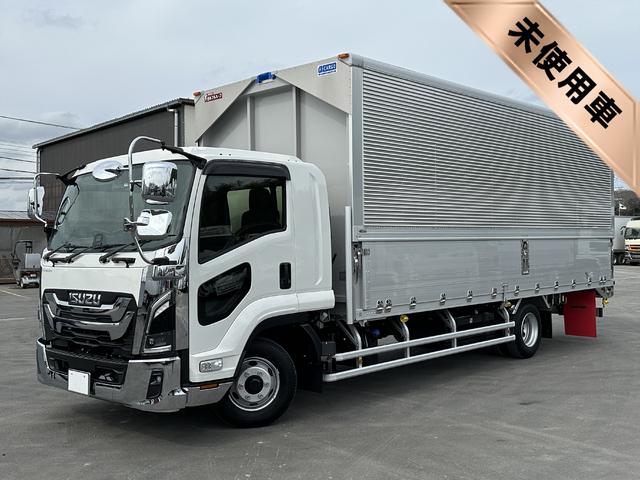 【未使用車】 R7年 融雪仕様 現行型いすゞフォワード アルミウイング 6200ワイド リアエアサス 6速マニュアル 240高馬力