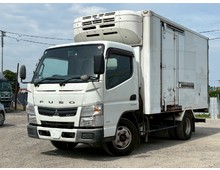 5トン未満 標準キャブ セミロング 11尺ボデー システムフロア 冷凍バン 東プレ低温 サイド扉 ラッシング2段 オートマ 三菱キャンター
