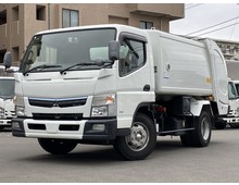 塵芥車 新明和製パッカー 巻き込み式 6.5立米 ふそうキャンター 3.2トン積載 低走行6.1万㎞ 連続スイッチ 汚水タンク付 5速マニュアル