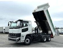 【近日入庫予定】 現行型スーパーグレート 走行1.4万km台 極東製510土砂ダンプ 内幅220cm 自動シート 2デフ シフトパイロット 車検付き 