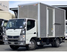  跳上パワーゲート付き 標準ロング アルミバン 内高226cm サイド扉 5速マニュアル ふそうキャンター