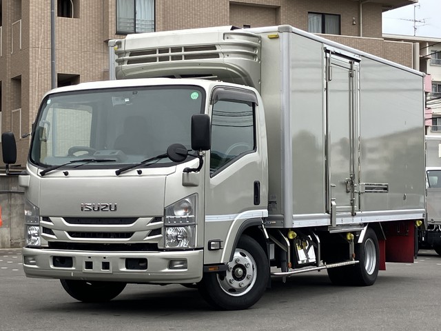 【近日入庫予定】 R3年 ワイドロング 冷凍バン 菱重低温-30℃ アルミ縞板 ジョルダー/ジョロダー2列 サイド扉 観音扉ステンレス張りトランテックス スムーサー 積載3,000㎏ いすゞ エルフ