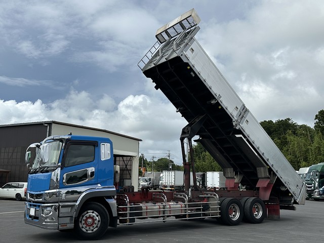 H30年 小平製土砂禁ロングダンプ アルミブロック90アオリ 内長880cm 荷台ステンレス張り シフトパイロット リアエアサス ふそうスーパーグレート 車検付き
