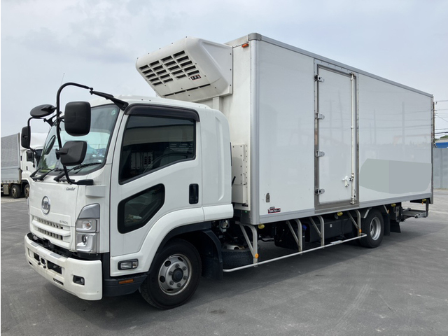【近日入庫予定】 R4年 高年式 格納パワーゲート付き 冷凍バン デンソー製 ワイド アルミ縞床 サイド扉 UDコンドル（いすゞOEM車） リアエアサス