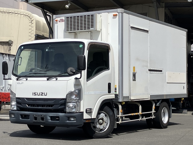 【近日入庫予定】 リビルトエンジン載せ替え済み！ DENSO中温 冷凍バン ワイドロング 3枚観音 サイド扉付 2エバ 積載2,950㎏ スムーサー いすゞ エルフ