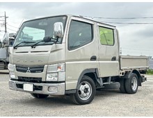 6人乗り！ ダブルキャブ 平ボデー 総重量5トン未満 リアヒーター付 メッキパーツ多数 デュオニック 三菱ふそう キャンター