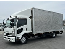 【近日入庫予定】 R1年 跳上パワーゲート付き 増トン（積載7ｔ） アルミバン 6200ワイド リアエアサス 内高246cm 6速マニュアル いすゞフォワード