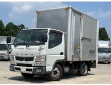 新免許 5トン未満 垂直ゲート 両側サイド扉 荷台高217㎝ 三菱キャンター アルミバン マニュアル5速 積載1950㎏