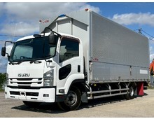 跳ね上げパワーゲート付！ エンジンリビルト品交換済み！ 6200ワイド アルミウイング 内高2400㎜ リアエアサス 積載2,550㎏ いすゞ フォワード