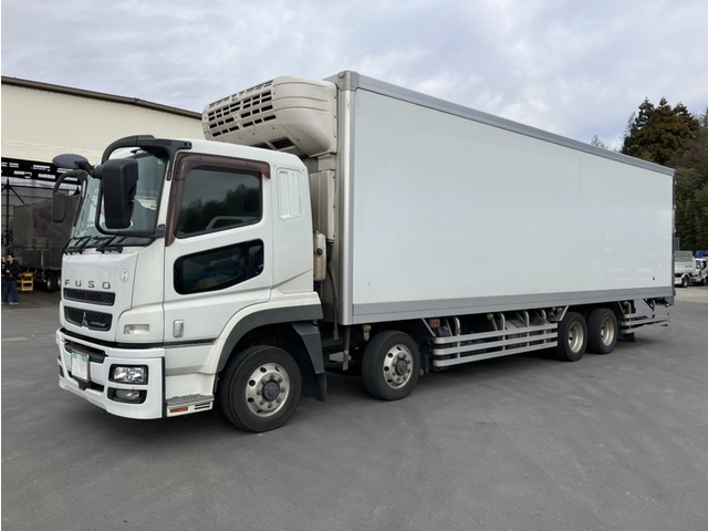 【先行公開】【近日入庫予定】 H28年 格納パワーゲート付き 冷凍バン 4軸低床 東プレ低温 床アルミ縞板 リアエアサス 7速マニュアル ふそうスーパーグレート