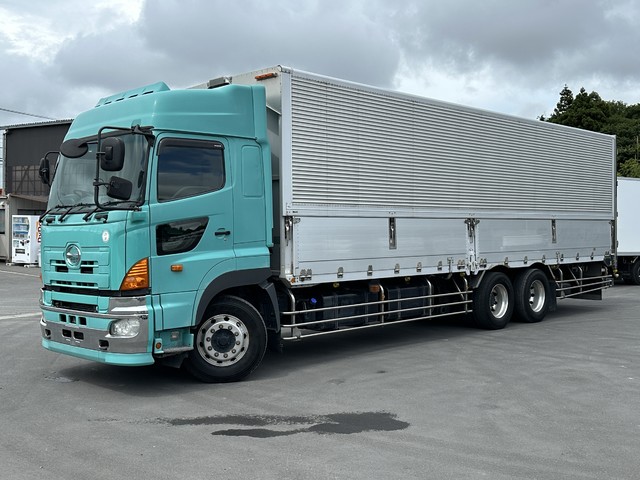 H25年 融雪仕様 3軸1デフ アルミウイング ハイルーフ 総輪エアサス ステン多数 プロシフト 日野プロフィア アルミホイール