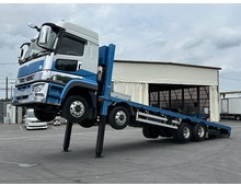 R4年 古川ユニック製ハイジャッキ セルフローダー 三友ボデー ウインチ付き ラジコン 積載13.3ｔ シフトパイロット 低走行 ハイルーフ ふそうスーパーグレート