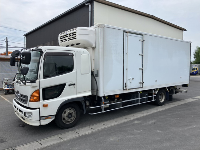 H28年 格納パワーゲート付き 冷凍バン 6200ワイド 東プレ低温 床システムフロア リアエアサス サイド扉 6速マニュアル 日野レンジャー