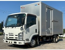 車検付 5トン未満 いすゞエルフ 標準ロング アルミバン サイド扉 マニュアル5速 最大積載量2トン