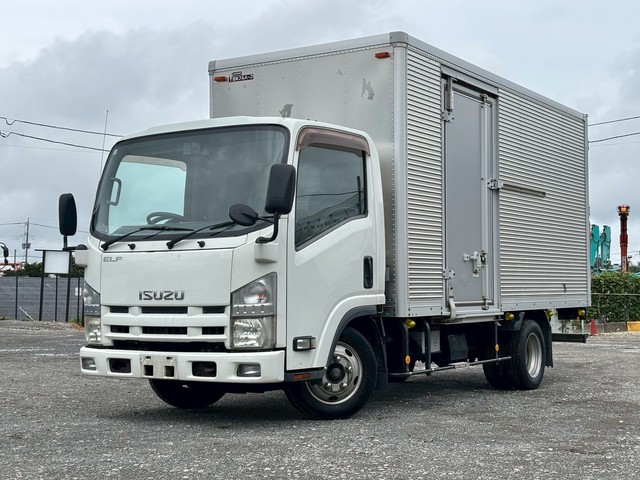 車検付 いすゞエルフ 標準ロング アルミバン サイド扉 ジョルダーレール2列 最大積載量2トン