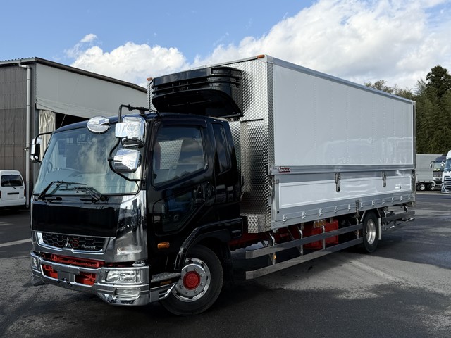 【リファービッシュトラック】 H27年 ファイター 増トン 冷凍ウイング 菱重低温設定 格納パワーゲート 6200ワイド 270高馬力 アルミホイール 前立板ウロコ張り サイドバンパーステンレス アルミホイール 令和9年4月迄車検付