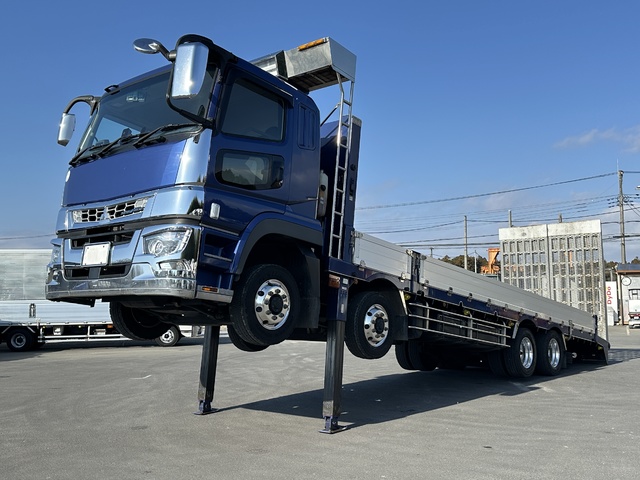 【近日入庫予定】R5年 スーパーグレート 4軸2デフ セルフロードデッキ 平ボディー ハイジャッキ リアエアサス シフトパイロット ウインチ 電動歩み付 アルミホイール