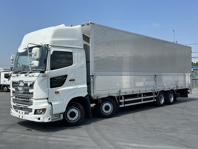 【近日入庫予定】 R2年 4軸アルミウイング 日野現行型プロフィア ハイルーフ 床鉄板 リアエアサス 7MT 令和8年3月迄車検付