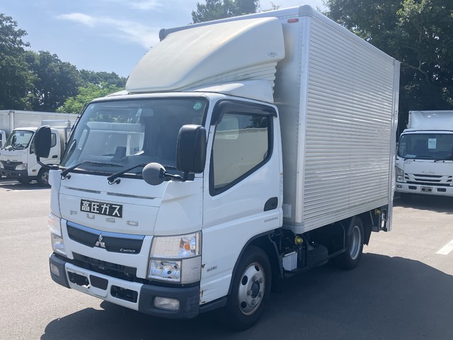 【近日入庫予定】 R1年  垂直ゲート付！ 10尺ショート アルミバン 内高201㎝ 床鉄板 キタムラ製 積載2,950kg 三菱ふそう キャンター
