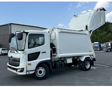 【長期リース可能】 R3年 塵芥車 新明和製プレス式パッカー 8.7立米 汚水タンク付き 6速マニュアル 低走行 日野レンジャー