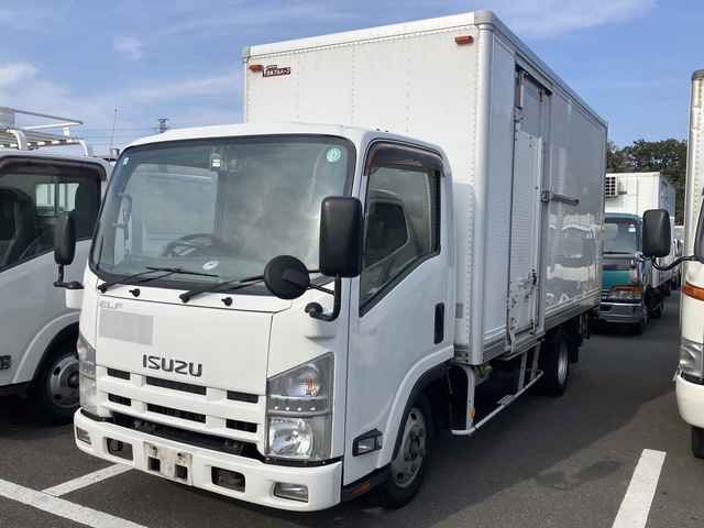 【近日入庫予定】 H25年 跳上パワーゲート付き！ 標準ロング パネルバン 内高208cm フルハーフ 木床 サイド扉 いすゞ エルフ