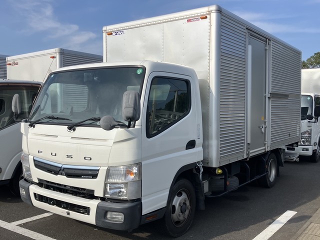 【近日入庫予定】 H30年 格納パワーゲート ワイド幅ロング キャンター アルミバン 左サイド扉 5MT 令和8年7月迄車検付