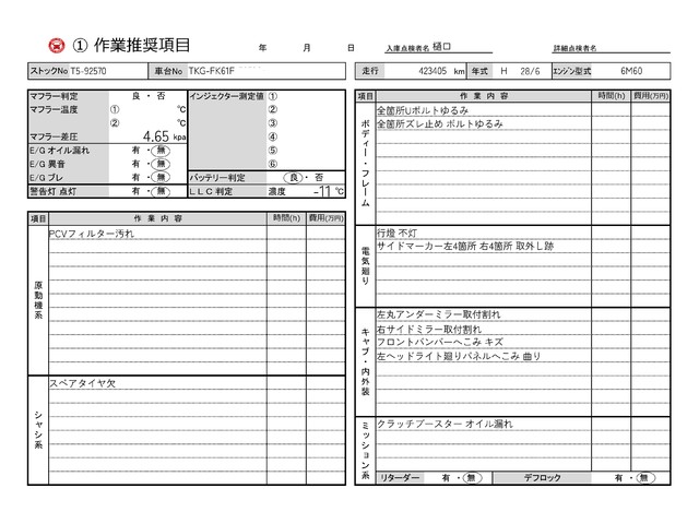 中古 【330万円】三菱ふそう 平ボディー 4トン(中型) H28年 TKG-FK61Fの部品