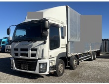 マニュアル7速 白キャブ いすゞギガ 4軸低床 アルミウイング 積載13.9トン