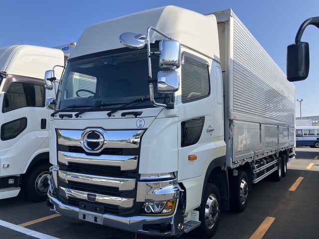 【近日入庫予定】 R3年 跳上パワーゲート付き 4軸アルミウイング 総輪エアサス ハイルーフ プロシフト 日野プロフィア アルミホイール