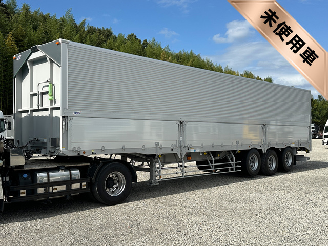 【未使用車】予備検査付！令和7年式 トレクス製3軸ウイングセミトレーラー リフトアクスル付き 内寸12.6ｍ 最大積載26.9t シングル引き