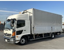 【キャビン塗装仕上済】H29年 日野レンジャー 跳上パワーゲート ハイルーフ 6200ワイド幅 内高242㎝ 240高馬力 リアエアサス 床鉄板 6MT 令和8年7月まで車検付