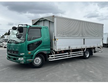 【近日入庫予定】 H26年 格納パワーゲート付き 増トン（積載6.6ｔ） アルミウイング 6200ワイド リアエアサス 6速マニュアル ふそうファイター