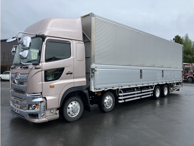 【近日入庫予定】 R2年 融雪仕様 4軸アルミウイング 内高267cm 総輪エアサス ハイルーフ 7速マニュアル 日野プロフィア アルミホイール 車検付き