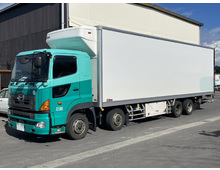 【近日入庫予定】 H29年 格納パワーゲート付き 4軸低床 冷凍バン 菱重サブエンジン 床アルミ縞板 ジョルダー4列 リアエアサス 7速マニュアル 日野プロフィア