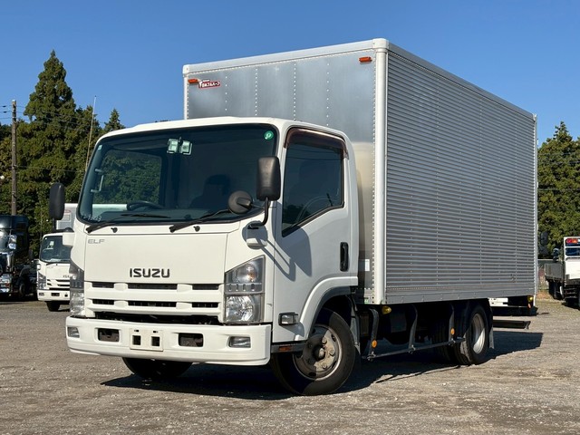 車検付 いすゞエルフ アルミバン ワイドキャブロングボデー マニュアル6速 最大積載2トン
