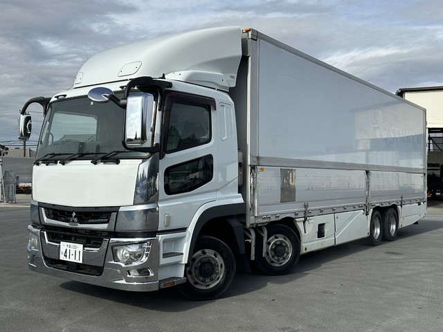 【キャビン塗装仕上済】H30年 4軸パネルウイング 内高264cm エアロ付き アルミホイール 14トン積載 シフトパイロット ふそうスーパーグレート 令和8年3月迄車検付