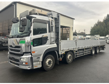 H29年 クオン 4軸2デフ 平ボディ アルミブロック 60アオリ 総輪エアサス 木床 7MT 車検付