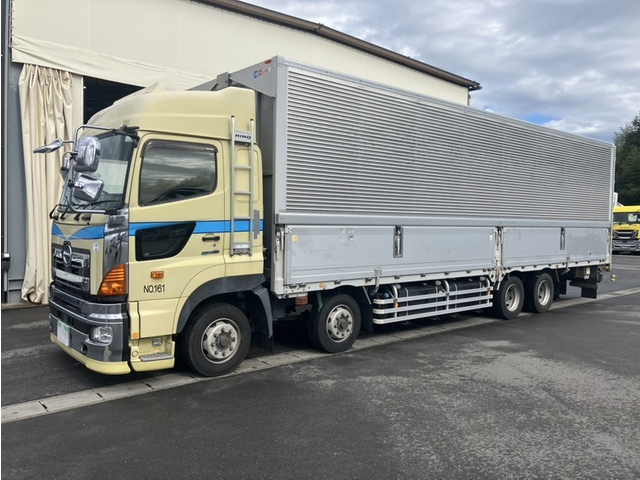 【近日入庫予定】 H29年 日野プロフィア 4軸低床アルミウイング 内高268cm ハイルーフ リアエアサス 13.3トン積載 プロシフト 令和8年6月迄車検付